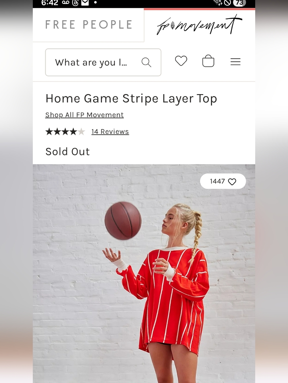 NWT Free People Home Game Stripe Layer Top